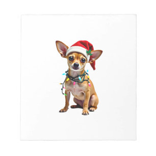 Bloc-note Chihuahua Noël Santa Pull Ugly de Noël Amateur de