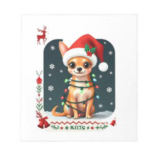 Bloc-note Chihuahua Noël Santa Sweatshirt Horrible Chien Ama