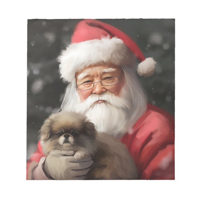 Bloc-note Chin japonais avec Noël Festif du Père Noël (Devant)