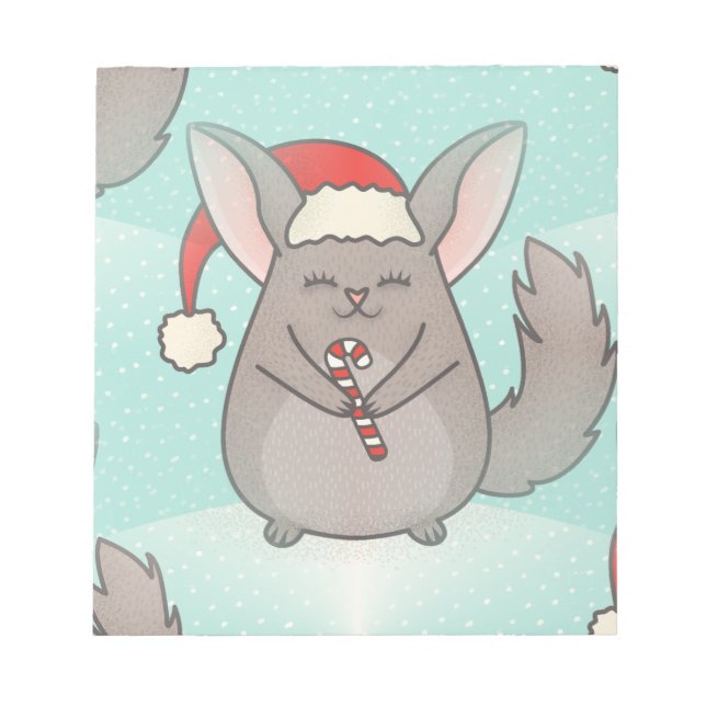 Bloc-note chinchillas de noël (Devant)