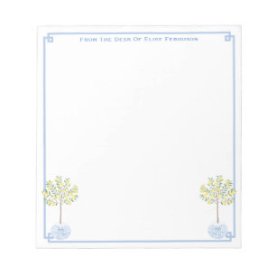 Bloc-note Chinoiserie Chic Citronnier Bureau Classique pour