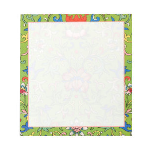 Bloc-note Chinoiserie verte classique moderne
