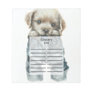 Bloc-note Chiot mignon en Jeans Art