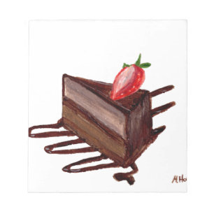 Bloc-note Chocolat gâteau nourriture aquarelle boulangerie d