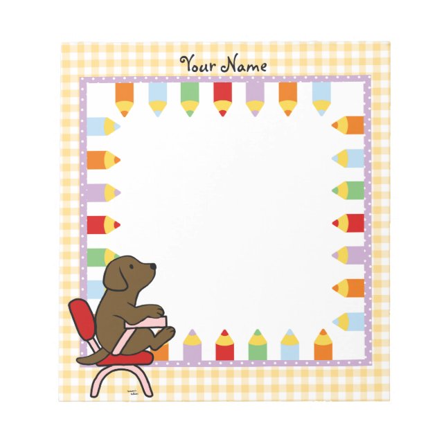 Bloc-note Chocolat Labrador Student 1 (Devant)