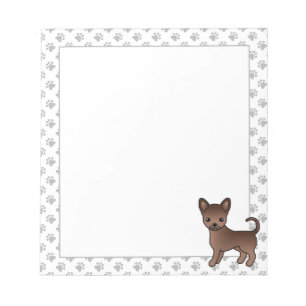 Bloc-note Chocolat Smooth Coat Chihuahua Cartoon Chig & Paps