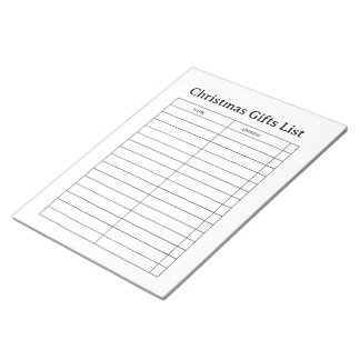 Bloc-note Christmas Gift List Notepad