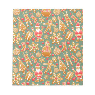 Bloc-note christmas gingerbread santa