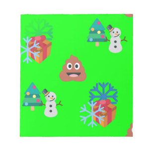 Bloc-note christmas poop emoji