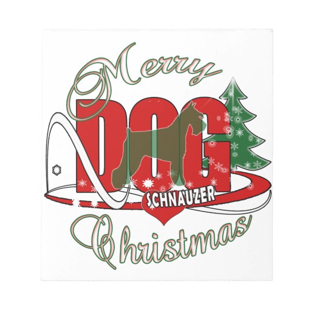 BLOC-NOTE CHRISTMAS SCHNAUZER (Devant)
