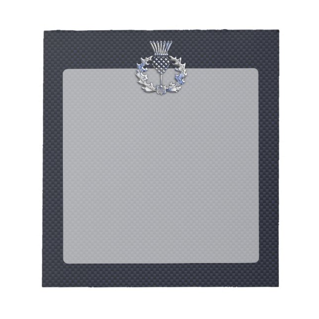 Bloc-note Chrome Comme Fibre de Carbone Impression Scottish  (Devant)