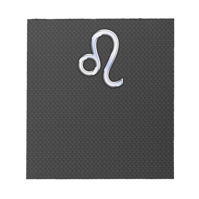Bloc-note Chrome Comme Leo Zodiac Connexion peau de serpent (Devant)