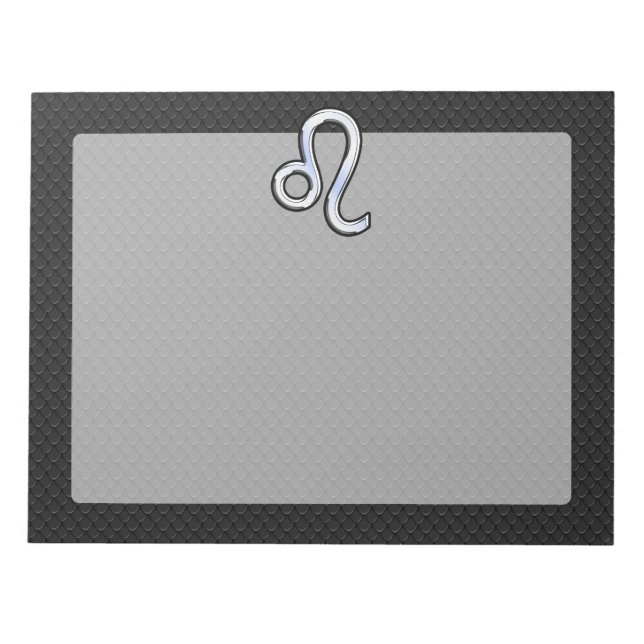 Bloc-note Chrome Comme Leo Zodiac Connexion peau de serpent (Devant)