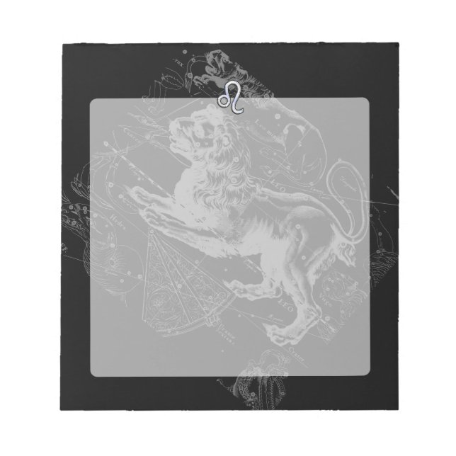 Bloc-note Chrome Comme Leo Zodiac Constellation Carte Heveli (Devant)