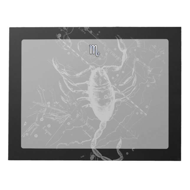Bloc-note Chrome comme Scorpio Zodiac Connexion Hevelius 169 (Devant)