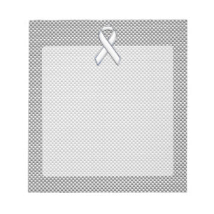 Bloc-note Chrome Comme White Ribbon Sensibilisation Fibre de