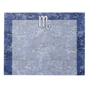 Bloc-note Chrome Scorpio Zodiac Connexion Marine Camo Bleu