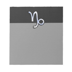 Bloc-note Chrome Style Capricorn Zodiac Sign on Snake style