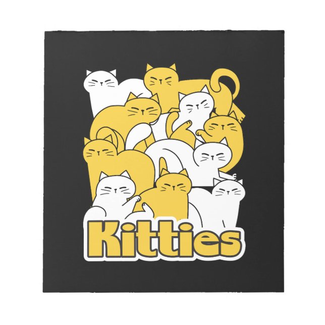 Bloc-note Chubby Kitties Design - Cat Art adorable (Devant)