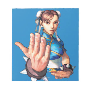 Bloc-note Chun-Li avec la main
