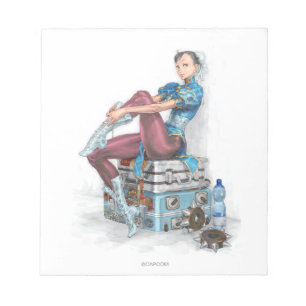 Bloc-note Chun-Li Tying Shoe