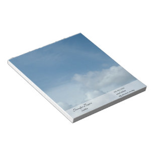 Bloc-note ciel bleu et nuages blancs