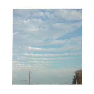 Bloc-note ciel bleu onduler les nuages