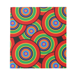 Bloc-note Circles and rings retro