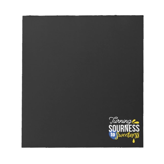 Bloc-note Citation de citron motivationnelle de l'aigre à la (Devant)