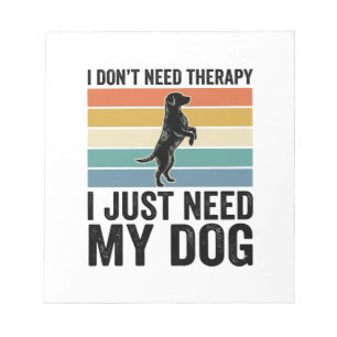 Bloc-note Citation de thérapie pour amateur de chien Design 