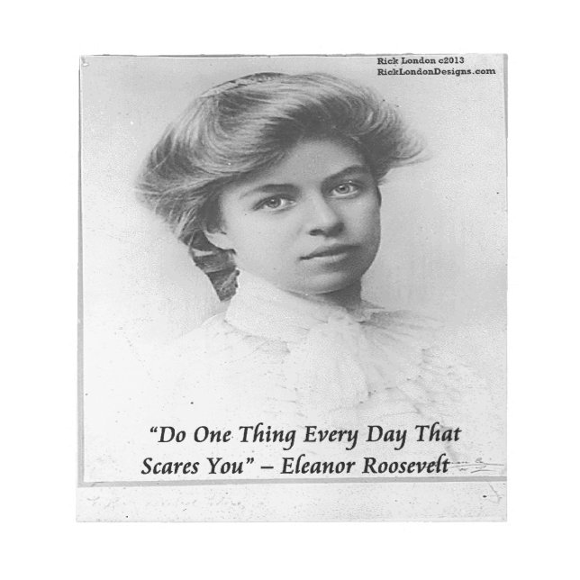 Bloc-note Citation d'Eleanor Roosevelt "Faites quelque chose (Devant)