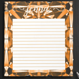 Bloc-note Citrine Gemstone Linked Personnalisé