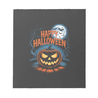 Bloc-note Citrouille d'Halloween effrayante Jack O