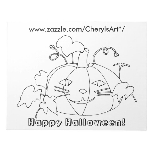 Bloc-note Citrouille Halloween Happy Halloween Notepads de c (Devant)