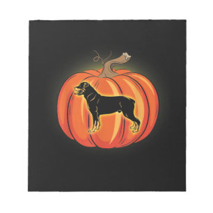 Bloc-note Citrouille Rottweiler Amoureux des chiens costume 