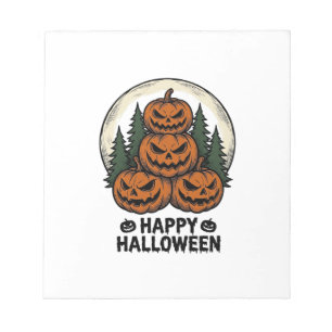 Bloc-note Citrouille Vintage Halloween Jack O Lanterne Fores