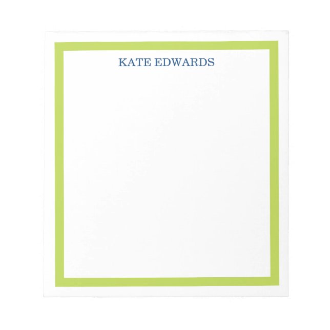 Bloc-note Classic Border Lime Green (Devant)