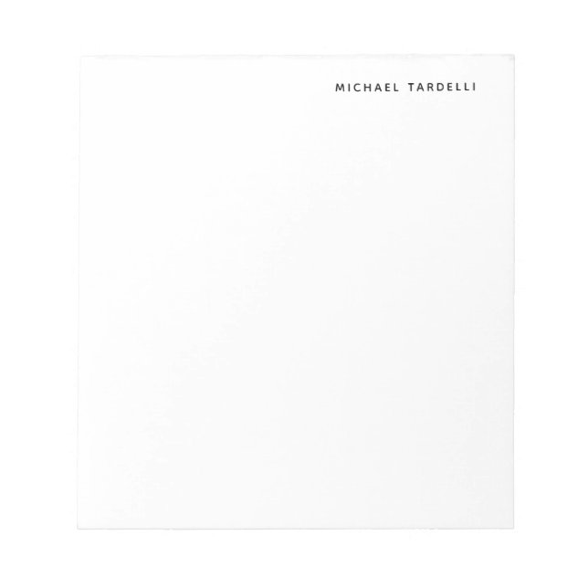 Bloc-note Classique Minimaliste Professionnel (Devant)