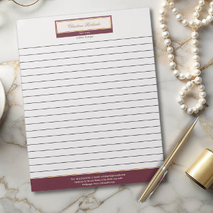 Bloc-note Classy Burgundy Lien ivoire