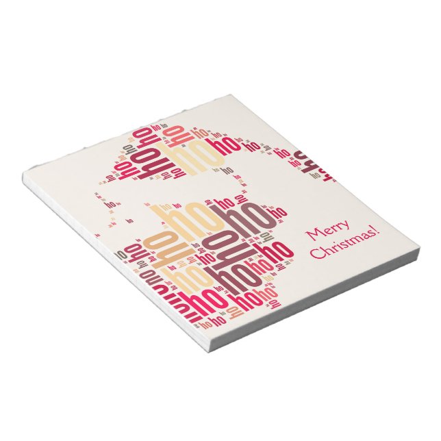 Bloc-note Claus mot du Père Noël Ho Ho Ho (Incliné)