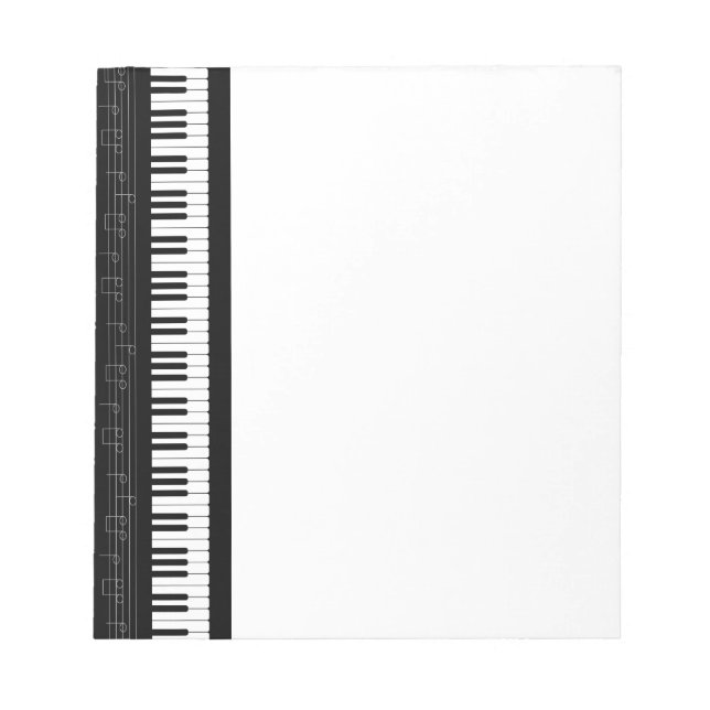 Bloc-note Clavier pour piano (Devant)