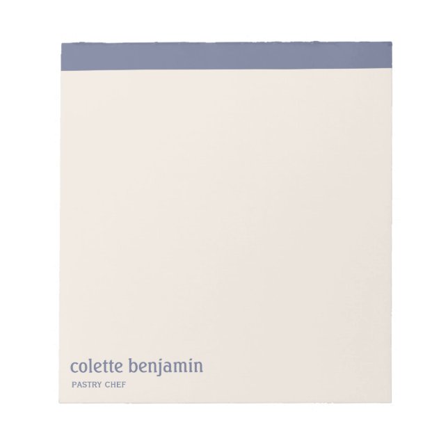 Bloc-note Clean Minimalist Blue-Grey & Pale Peach (Devant)