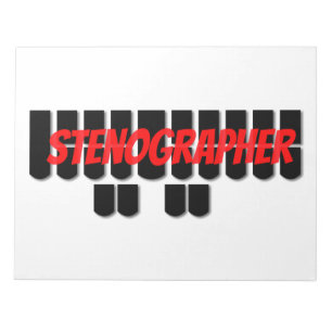 Bloc-note Clés rouges et noires de machine de Steno de