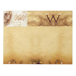 Bloc-note CLINIQUE DENTAIRE, MONOGRAMME DENTISTE, Parchemin 