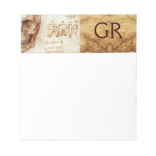 Bloc-note CLINIQUE DENTAIRE, MONOGRAMME DENTISTE, Parchemin 