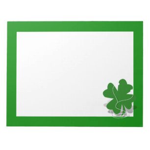 Bloc-note Clover de la fête de la Saint-Patrick