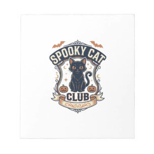 Bloc-note Club de chat effrayant Chat Halloween Chat effraya