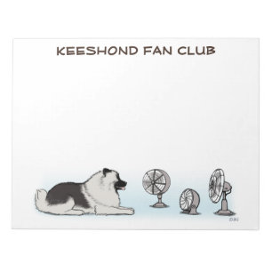 Bloc-note Club de fan de Keeshond - chien heureux avec le