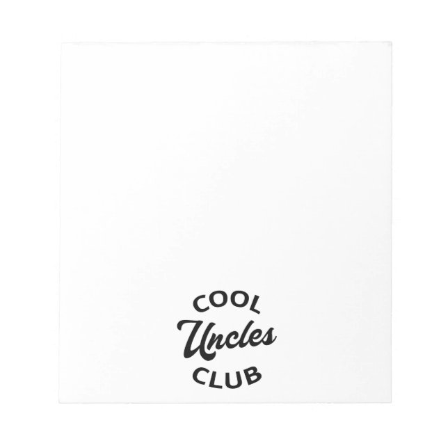 Bloc-note Club des oncles cool I (Devant)
