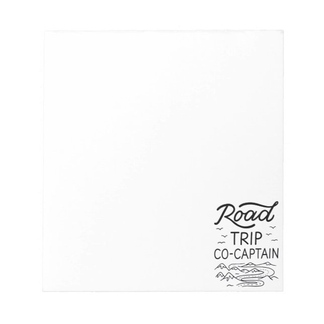 Bloc-note Cocapitaine de road trip I (Devant)